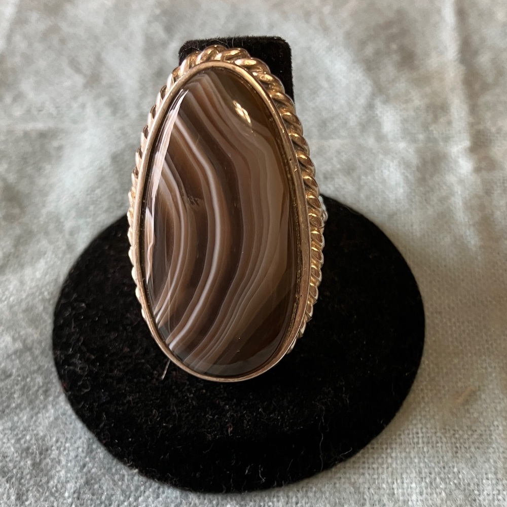 Banded Agate 925 Sterling Silver - image 2